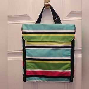 Thirty-One Vibrant Striped Travel Jewelry Bag